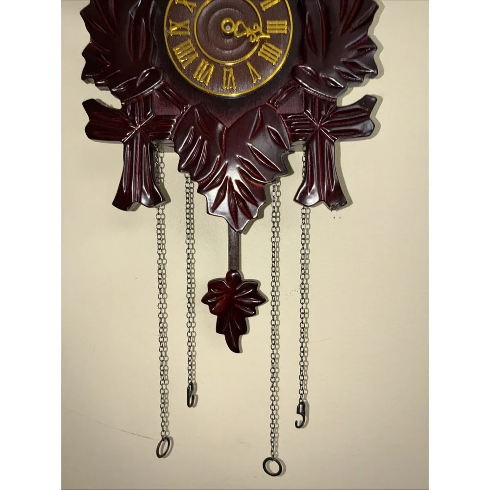 Wood Coo Coo Clock About 14” Tall X 9” Wide Project Clock Or For Parts